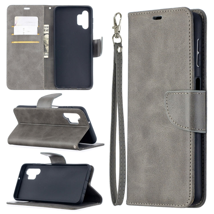 For Samsung Galaxy A32 5G Retro Lambskin Texture Pure Color Horizontal Flip PU Leather Case with Holder & Card Slots & Wallet & Lanyard