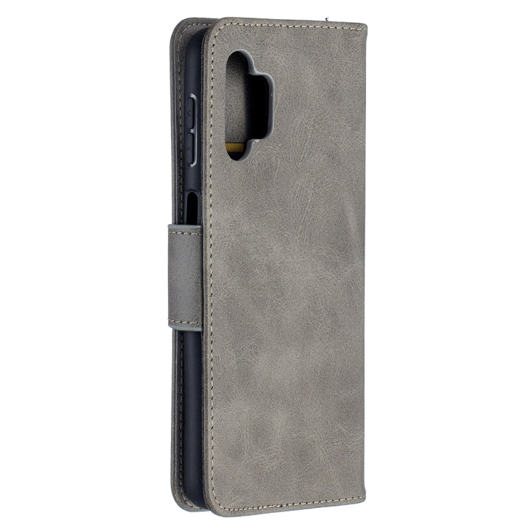 For Samsung Galaxy A32 5G Retro Lambskin Texture Pure Color Horizontal Flip PU Leather Case with Holder & Card Slots & Wallet & Lanyard