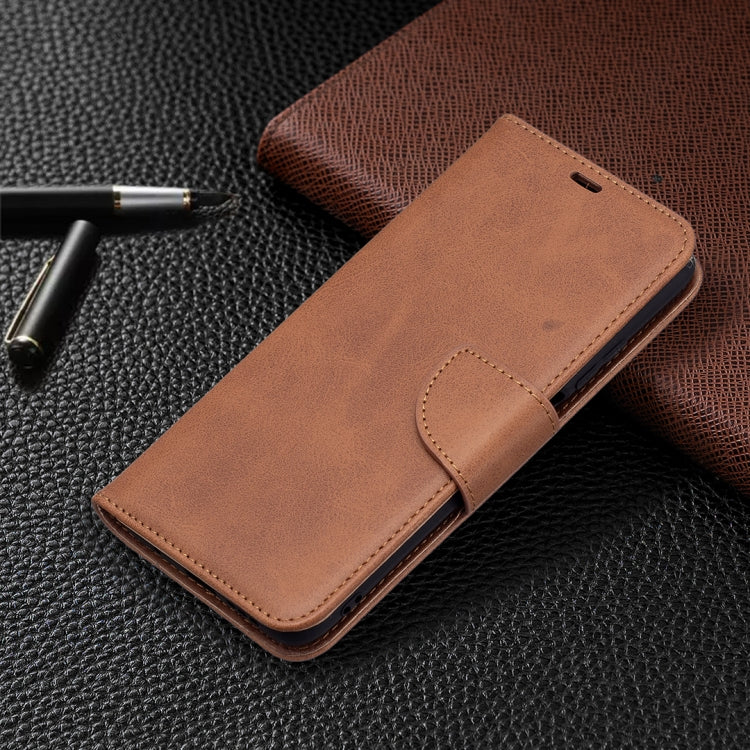 For Xiaomi Poco M3 Retro Lambskin Texture Pure Color Horizontal Flip PU Leather Case with Holder & Card Slots & Wallet & Lanyard