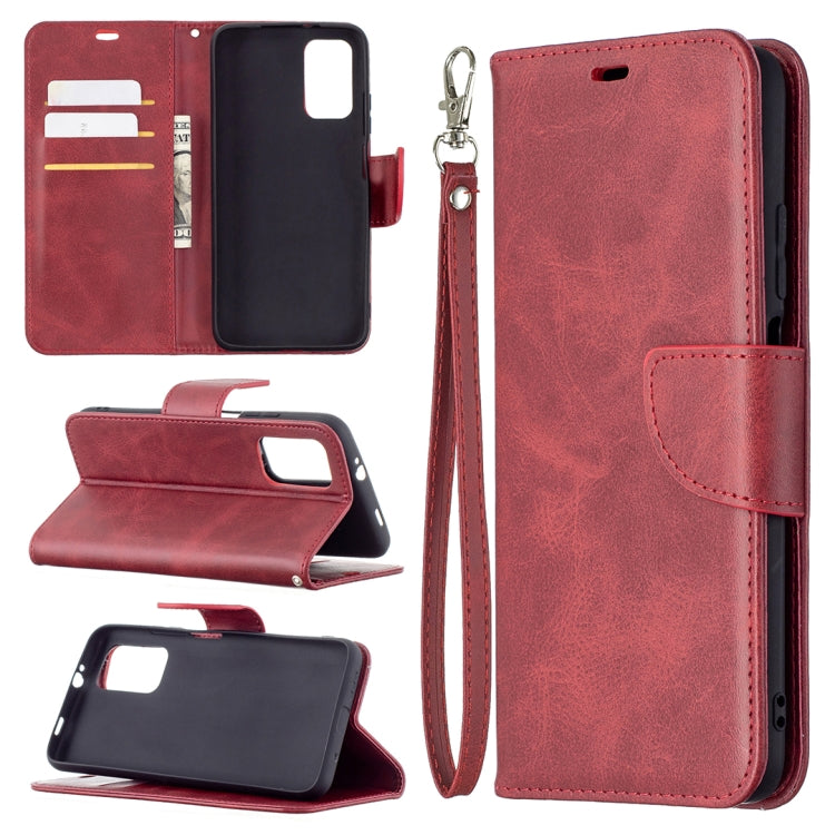 For Xiaomi Poco M3 Retro Lambskin Texture Pure Color Horizontal Flip PU Leather Case with Holder & Card Slots & Wallet & Lanyard