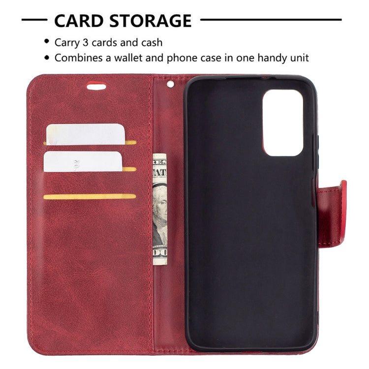 For Xiaomi Poco M3 Retro Lambskin Texture Pure Color Horizontal Flip PU Leather Case with Holder & Card Slots & Wallet & Lanyard