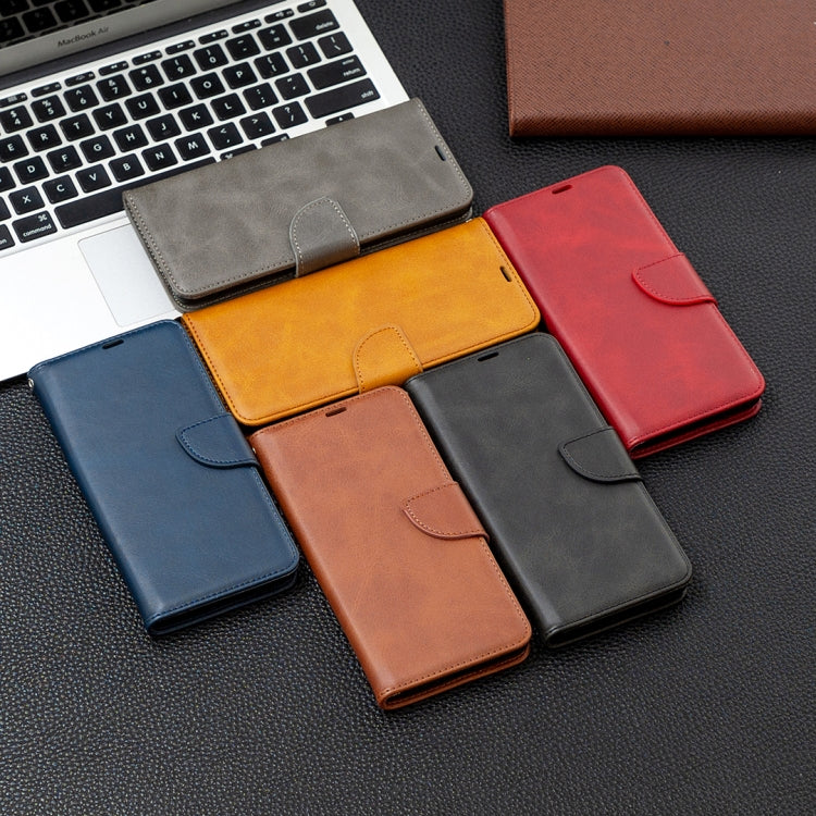 For Xiaomi Poco M3 Retro Lambskin Texture Pure Color Horizontal Flip PU Leather Case with Holder & Card Slots & Wallet & Lanyard