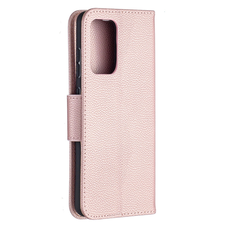 For Samsung Galaxy A52 5G / 4G Litchi Texture Pure Color Horizontal Flip PU Leather Case with Holder & Card Slots & Wallet & Lanyard