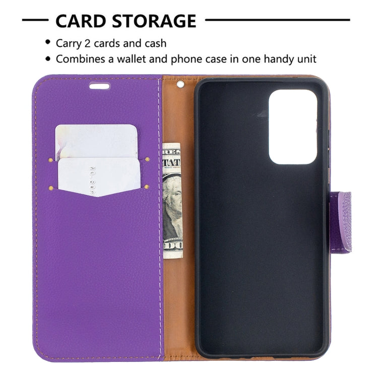 For Samsung Galaxy A52 5G / 4G Litchi Texture Pure Color Horizontal Flip PU Leather Case with Holder & Card Slots & Wallet & Lanyard