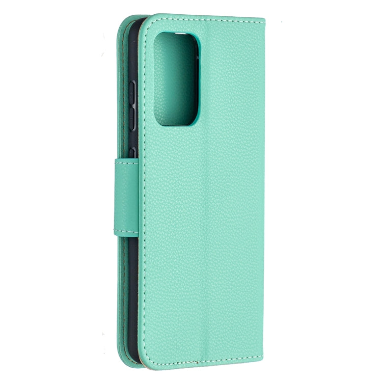 For Samsung Galaxy A52 5G / 4G Litchi Texture Pure Color Horizontal Flip PU Leather Case with Holder & Card Slots & Wallet & Lanyard