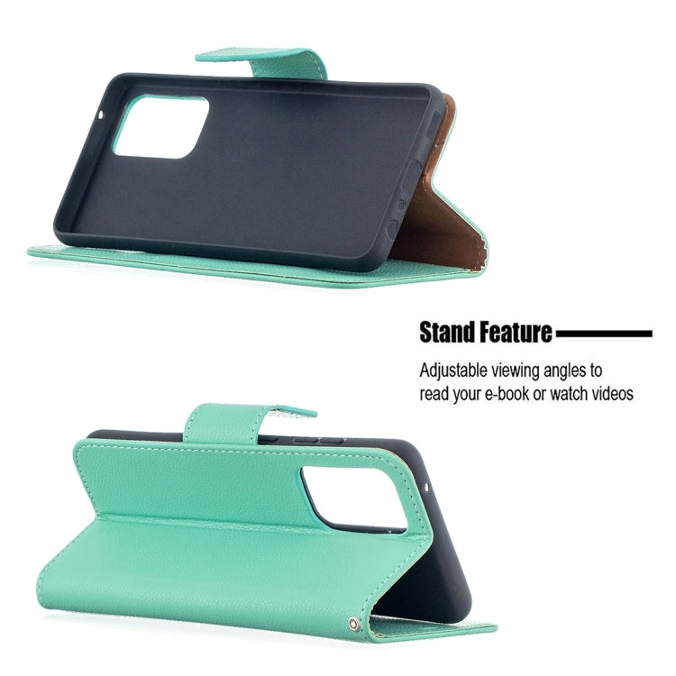 For Samsung Galaxy A52 5G / 4G Litchi Texture Pure Color Horizontal Flip PU Leather Case with Holder & Card Slots & Wallet & Lanyard