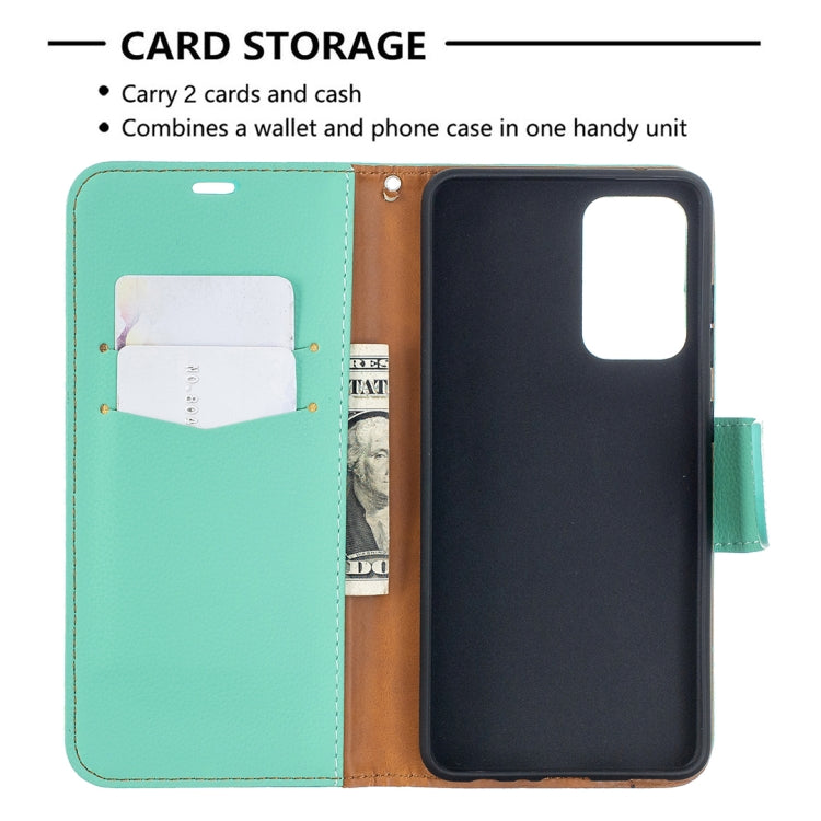 For Samsung Galaxy A52 5G / 4G Litchi Texture Pure Color Horizontal Flip PU Leather Case with Holder & Card Slots & Wallet & Lanyard
