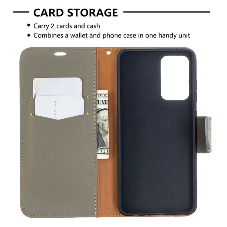 For Samsung Galaxy A52 5G / 4G Litchi Texture Pure Color Horizontal Flip PU Leather Case with Holder & Card Slots & Wallet & Lanyard