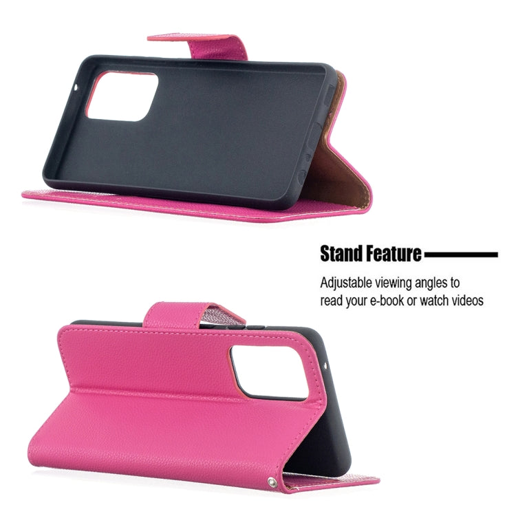 For Samsung Galaxy A52 5G / 4G Litchi Texture Pure Color Horizontal Flip PU Leather Case with Holder & Card Slots & Wallet & Lanyard