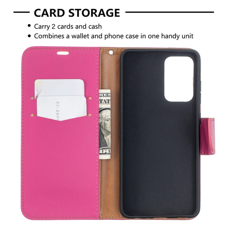 For Samsung Galaxy A52 5G / 4G Litchi Texture Pure Color Horizontal Flip PU Leather Case with Holder & Card Slots & Wallet & Lanyard