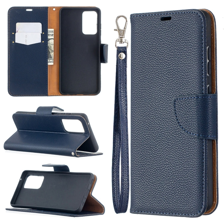 For Samsung Galaxy A52 5G / 4G Litchi Texture Pure Color Horizontal Flip PU Leather Case with Holder & Card Slots & Wallet & Lanyard