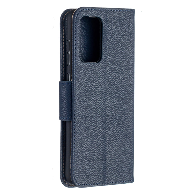For Samsung Galaxy A52 5G / 4G Litchi Texture Pure Color Horizontal Flip PU Leather Case with Holder & Card Slots & Wallet & Lanyard