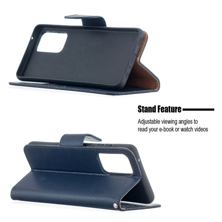 For Samsung Galaxy A52 5G / 4G Litchi Texture Pure Color Horizontal Flip PU Leather Case with Holder & Card Slots & Wallet & Lanyard