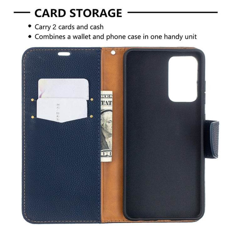 For Samsung Galaxy A52 5G / 4G Litchi Texture Pure Color Horizontal Flip PU Leather Case with Holder & Card Slots & Wallet & Lanyard