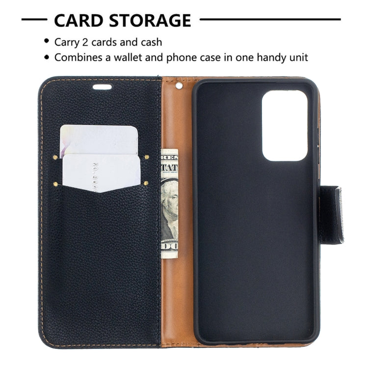 For Samsung Galaxy A52 5G / 4G Litchi Texture Pure Color Horizontal Flip PU Leather Case with Holder & Card Slots & Wallet & Lanyard