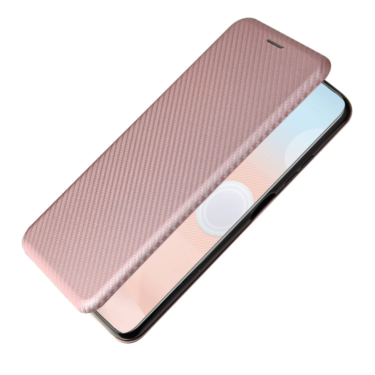 For HTC Desire 21 Pro Carbon Fiber Texture Horizontal Flip TPU + PC + PU Leather Case with Card Slot