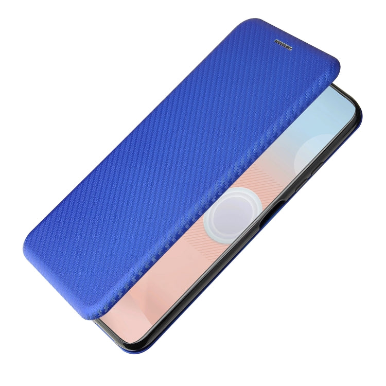 For HTC Desire 21 Pro Carbon Fiber Texture Horizontal Flip TPU + PC + PU Leather Case with Card Slot