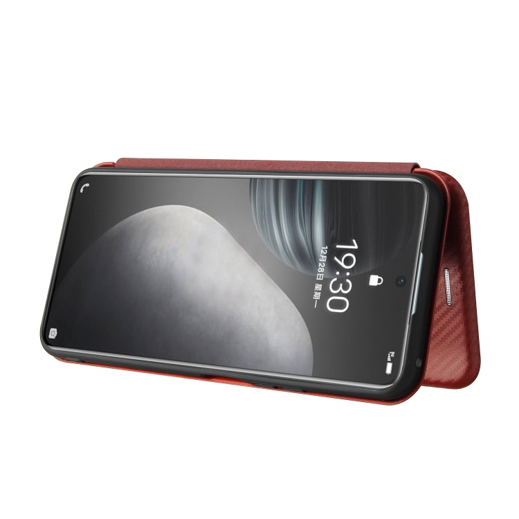 For vivo Y51 2020 Carbon Fiber Texture Horizontal Flip TPU + PC + PU Leather Case with Card Slot