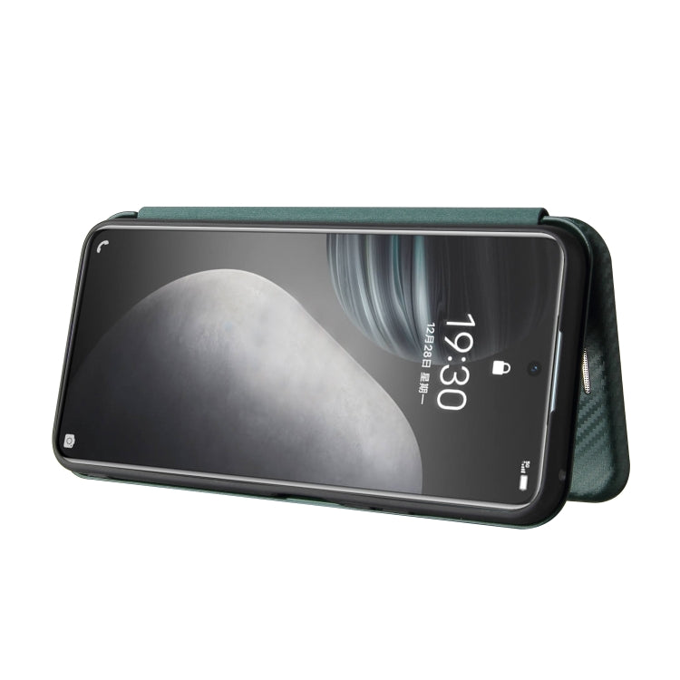 For vivo Y51 2020 Carbon Fiber Texture Horizontal Flip TPU + PC + PU Leather Case with Card Slot