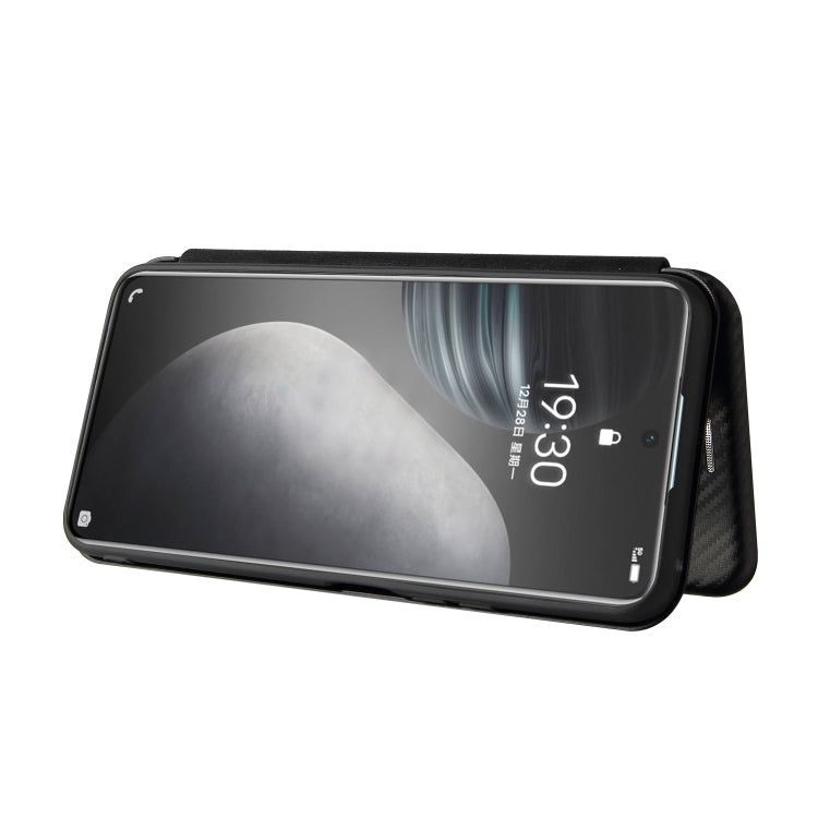 For vivo Y51 2020 Carbon Fiber Texture Horizontal Flip TPU + PC + PU Leather Case with Card Slot