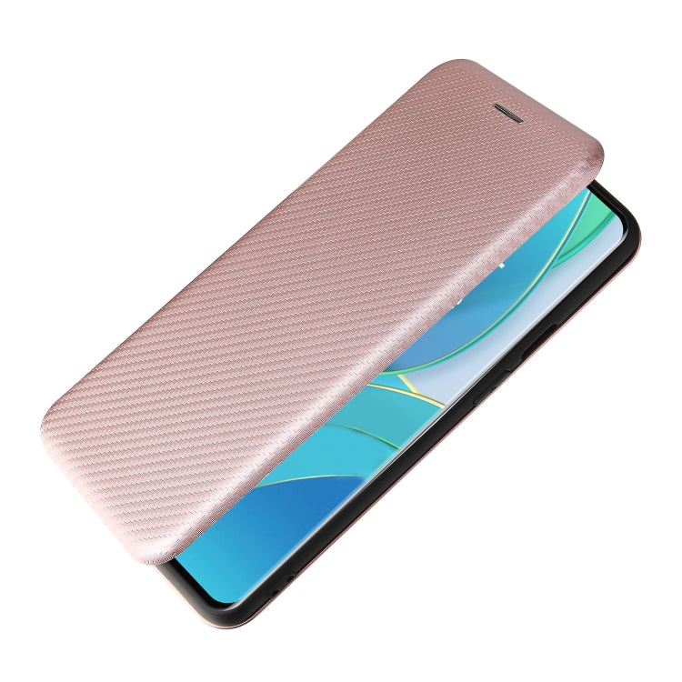 For OnePlus 9 Carbon Fiber Texture Horizontal Flip TPU + PC + PU Leather Case with Card Slot