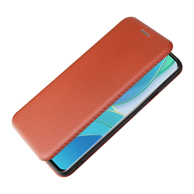 For OnePlus 9 Carbon Fiber Texture Horizontal Flip TPU + PC + PU Leather Case with Card Slot