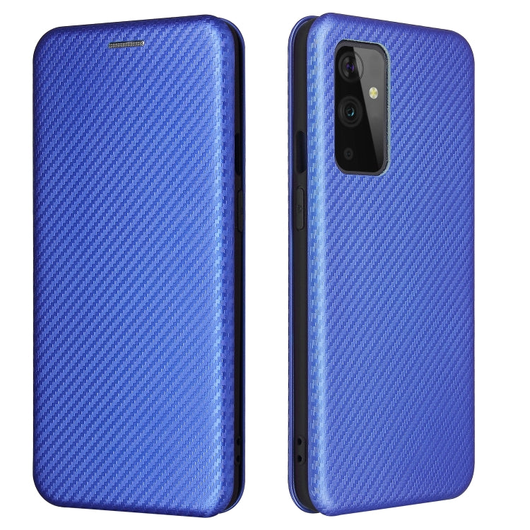For OnePlus 9 Carbon Fiber Texture Horizontal Flip TPU + PC + PU Leather Case with Card Slot