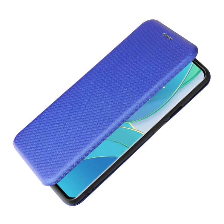 For OnePlus 9 Carbon Fiber Texture Horizontal Flip TPU + PC + PU Leather Case with Card Slot