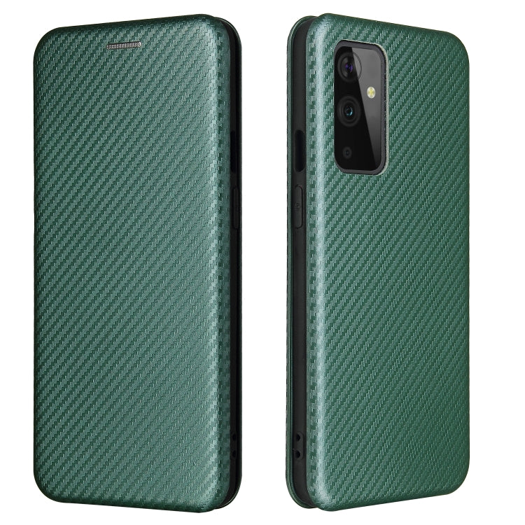 For OnePlus 9 Carbon Fiber Texture Horizontal Flip TPU + PC + PU Leather Case with Card Slot
