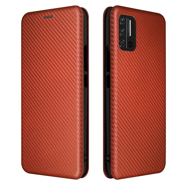 For UMIDIGI A7S Carbon Fiber Texture Horizontal Flip TPU + PC + PU Leather Case with Card Slot