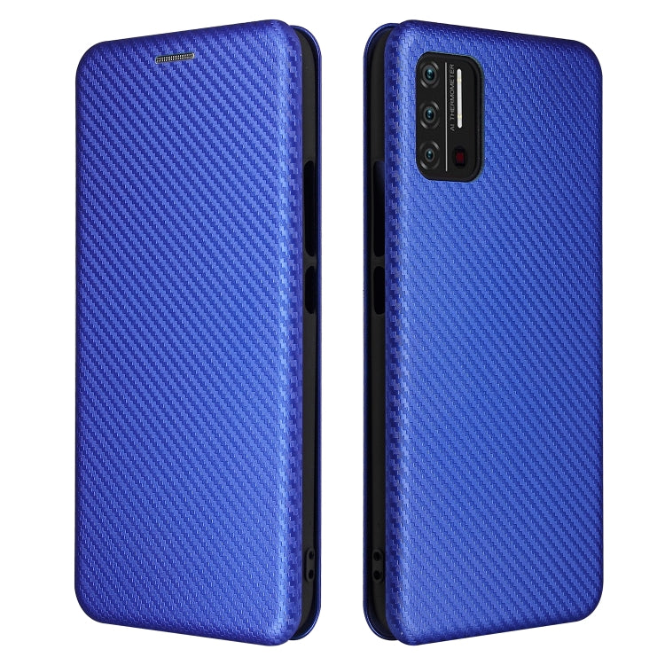 For UMIDIGI A7S Carbon Fiber Texture Horizontal Flip TPU + PC + PU Leather Case with Card Slot