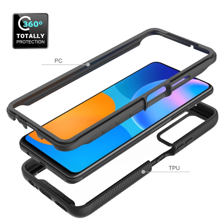 For Huawei P Smart 2021 / Y7a Starry Sky Solid Color Series Shockproof PC + TPU Protective Case(Black)