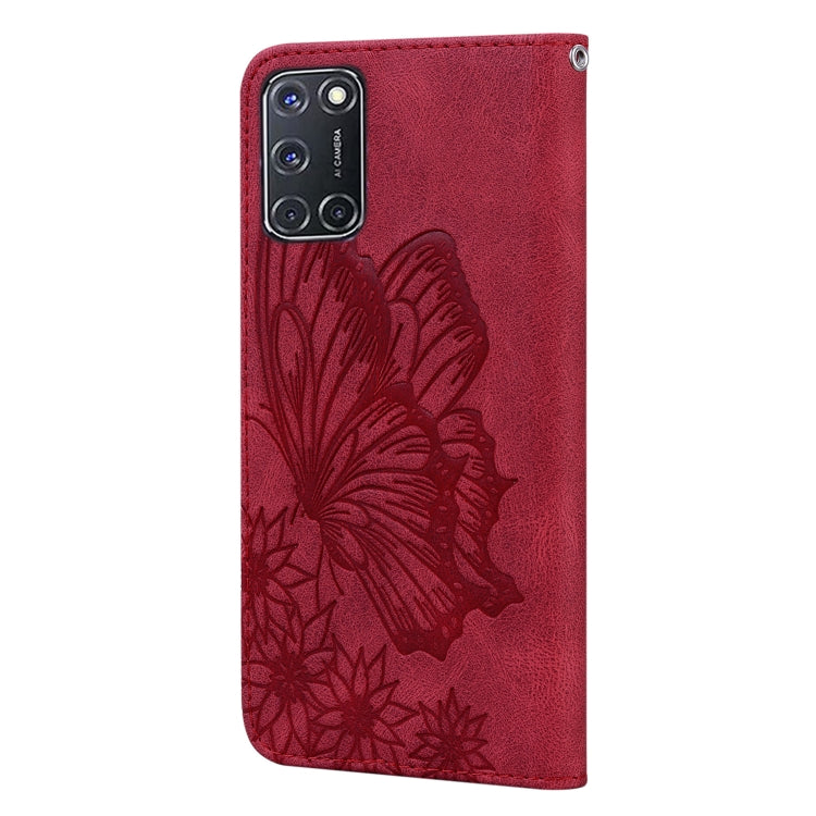 For OPPO A52 / A72 / A92 Retro Skin Feel Butterflies Embossing Horizontal Flip Leather Case with Holder & Card Slots & Wallet