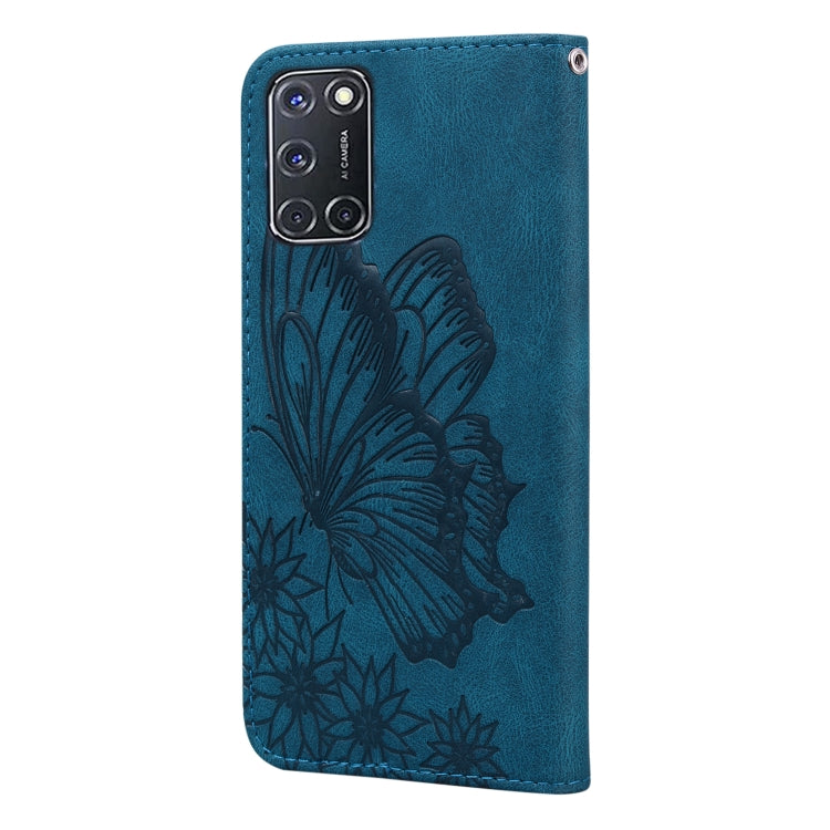 For OPPO A52 / A72 / A92 Retro Skin Feel Butterflies Embossing Horizontal Flip Leather Case with Holder & Card Slots & Wallet