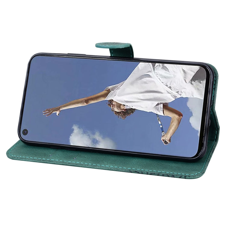 For OPPO A52 / A72 / A92 Retro Skin Feel Butterflies Embossing Horizontal Flip Leather Case with Holder & Card Slots & Wallet