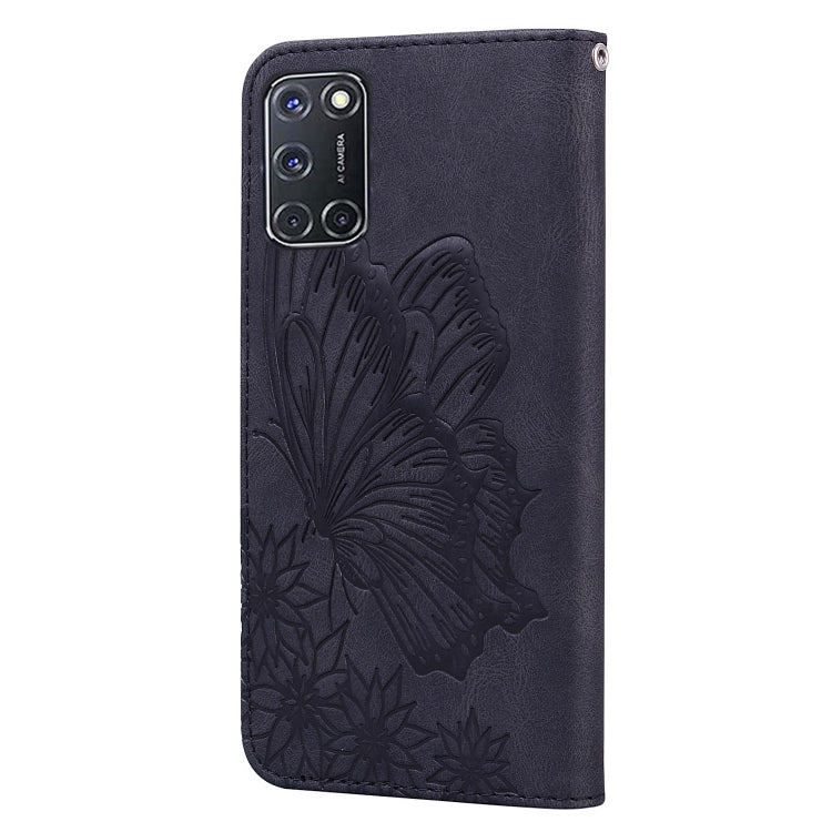 For OPPO A52 / A72 / A92 Retro Skin Feel Butterflies Embossing Horizontal Flip Leather Case with Holder & Card Slots & Wallet