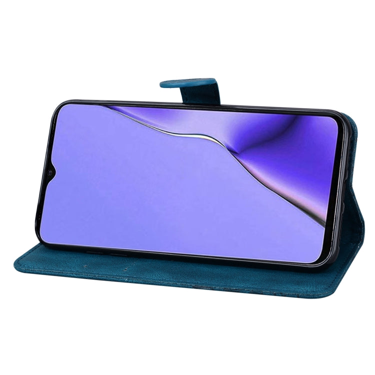 For OPPO A9 (2020) Retro Skin Feel Butterflies Embossing Horizontal Flip Leather Case with Holder & Card Slots & Wallet