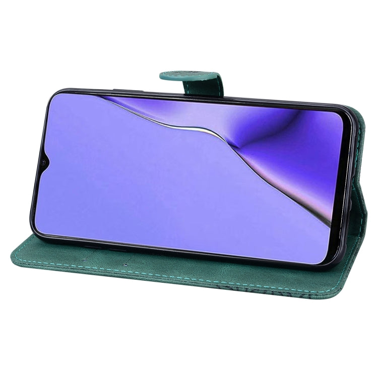 For OPPO A9 (2020) Retro Skin Feel Butterflies Embossing Horizontal Flip Leather Case with Holder & Card Slots & Wallet