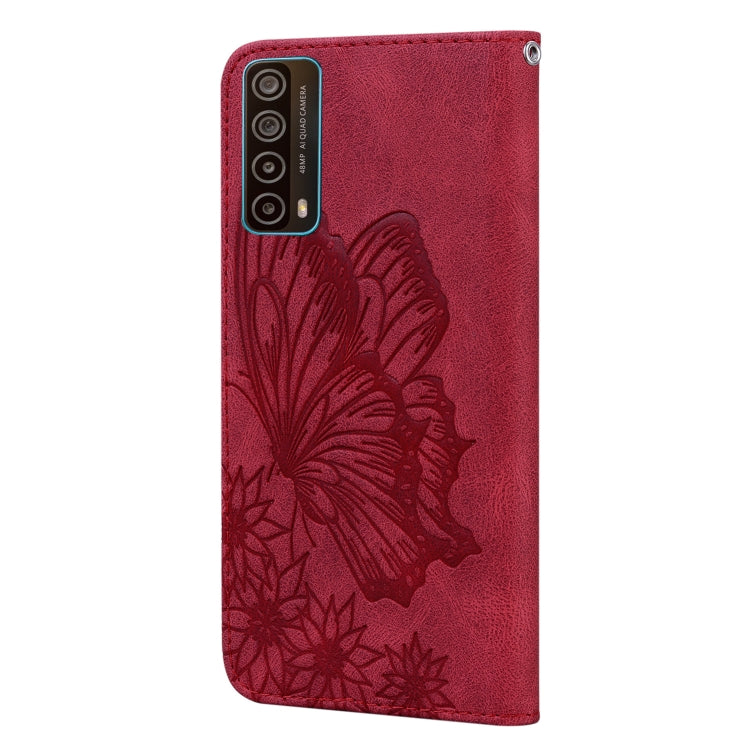 For Huawei P Smart 2021 Retro Skin Feel Butterflies Embossing Horizontal Flip Leather Case with Holder & Card Slots & Wallet