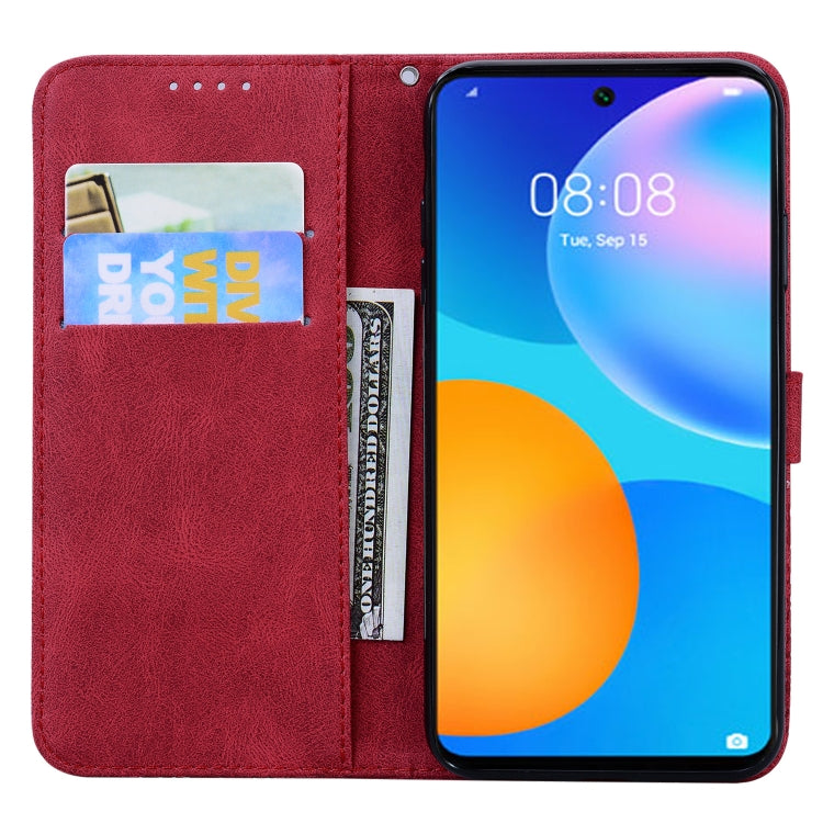 For Huawei P Smart 2021 Retro Skin Feel Butterflies Embossing Horizontal Flip Leather Case with Holder & Card Slots & Wallet