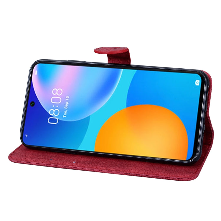 For Huawei P Smart 2021 Retro Skin Feel Butterflies Embossing Horizontal Flip Leather Case with Holder & Card Slots & Wallet