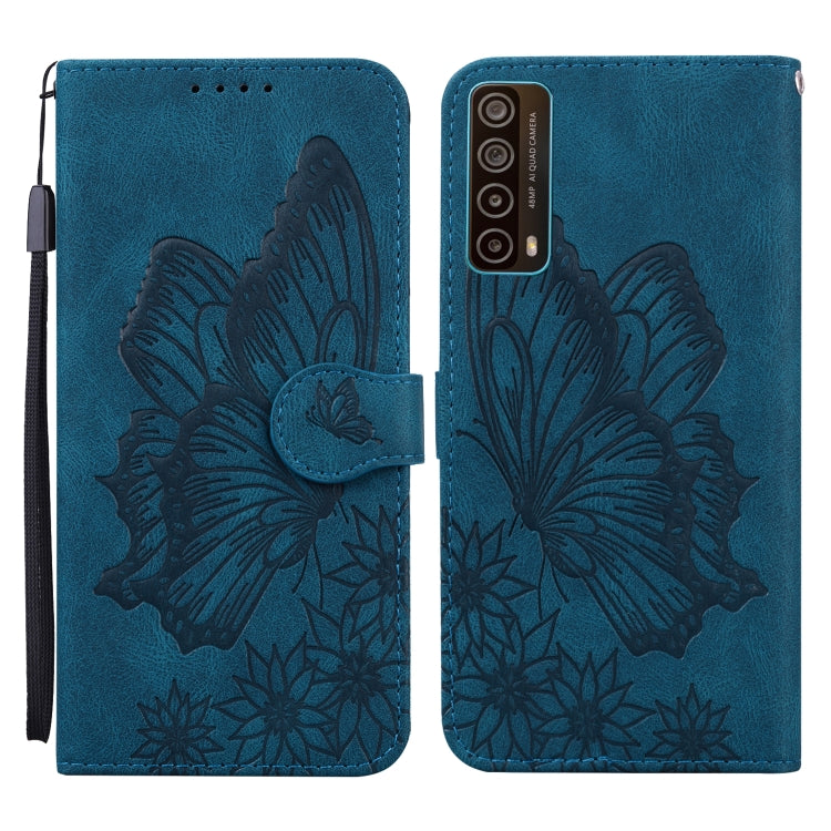 For Huawei P Smart 2021 Retro Skin Feel Butterflies Embossing Horizontal Flip Leather Case with Holder & Card Slots & Wallet