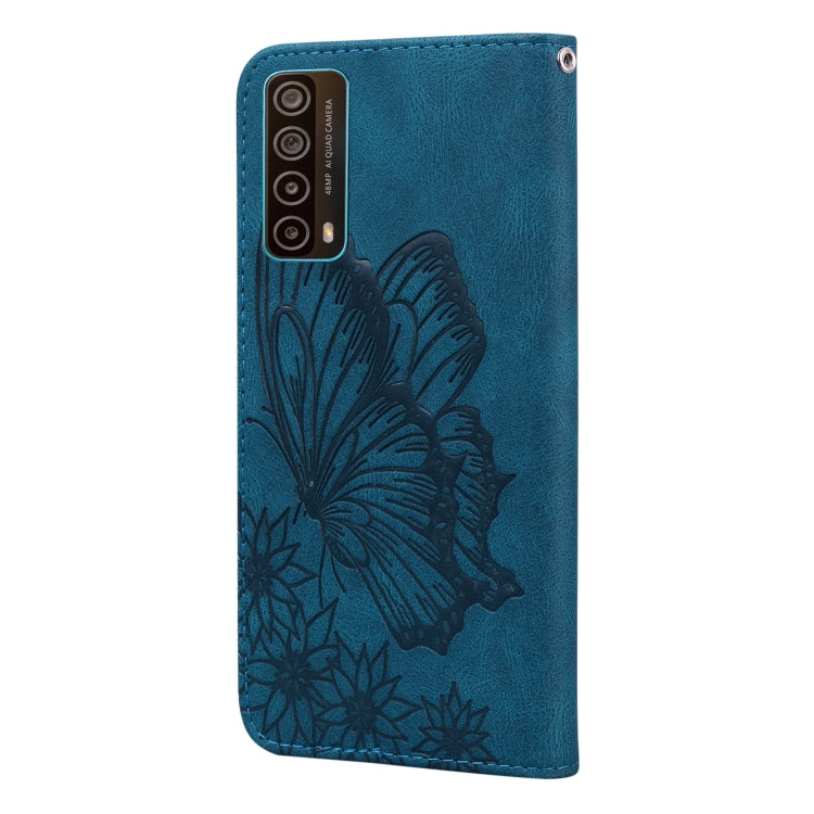 For Huawei P Smart 2021 Retro Skin Feel Butterflies Embossing Horizontal Flip Leather Case with Holder & Card Slots & Wallet