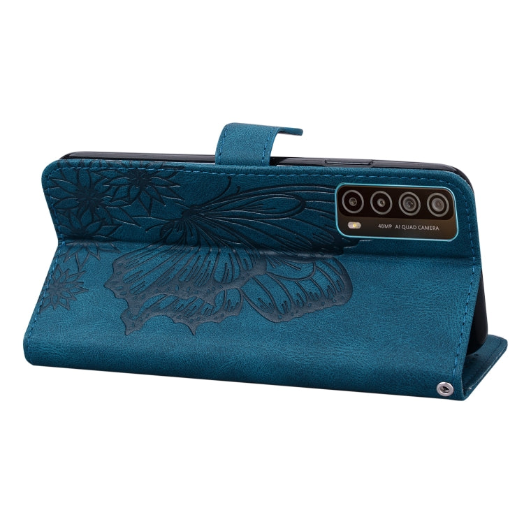 For Huawei P Smart 2021 Retro Skin Feel Butterflies Embossing Horizontal Flip Leather Case with Holder & Card Slots & Wallet