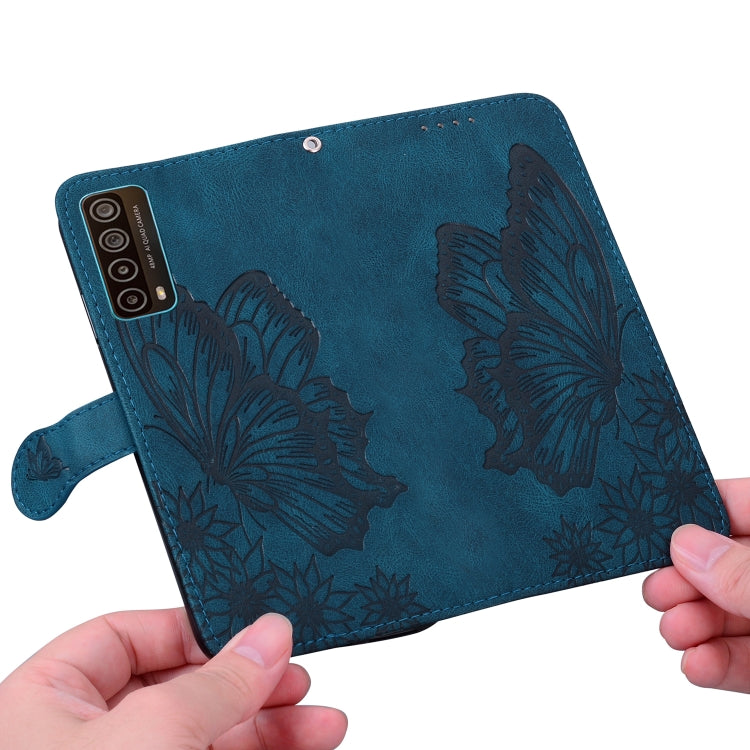 For Huawei P Smart 2021 Retro Skin Feel Butterflies Embossing Horizontal Flip Leather Case with Holder & Card Slots & Wallet