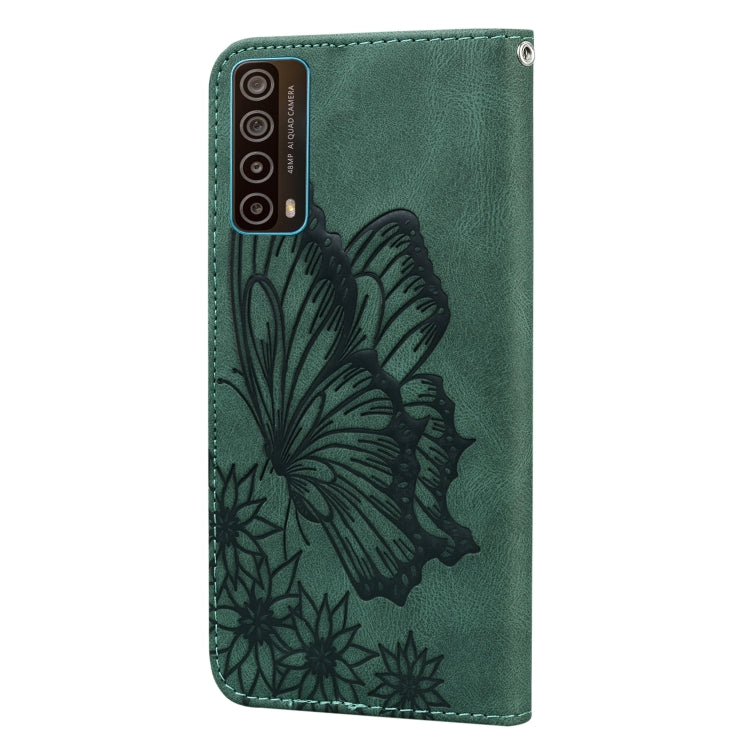 For Huawei P Smart 2021 Retro Skin Feel Butterflies Embossing Horizontal Flip Leather Case with Holder & Card Slots & Wallet