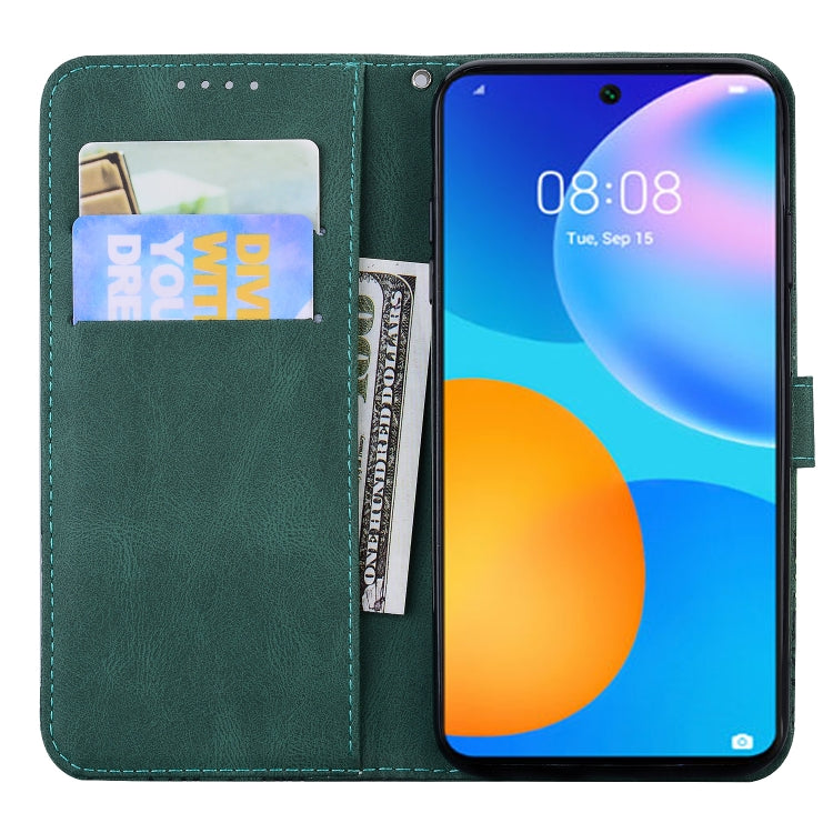 For Huawei P Smart 2021 Retro Skin Feel Butterflies Embossing Horizontal Flip Leather Case with Holder & Card Slots & Wallet