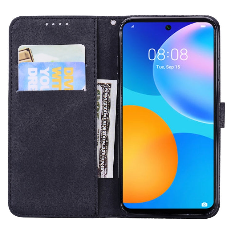 For Huawei P Smart 2021 Retro Skin Feel Butterflies Embossing Horizontal Flip Leather Case with Holder & Card Slots & Wallet