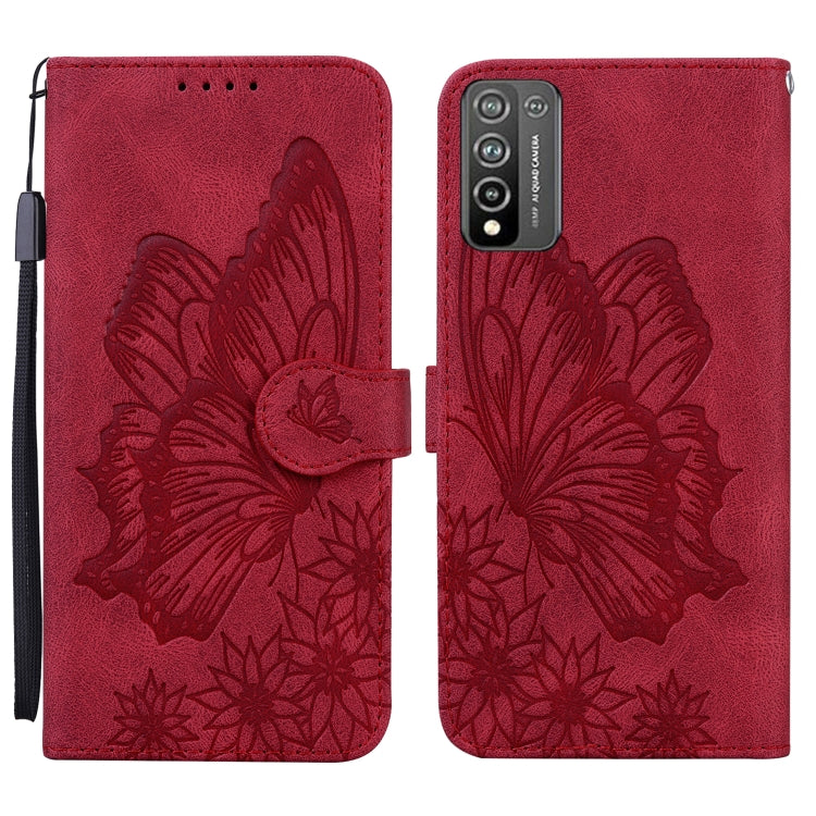 For Huawei Honor 10X Lite Retro Skin Feel Butterflies Embossing Horizontal Flip Leather Case with Holder & Card Slots & Wallet
