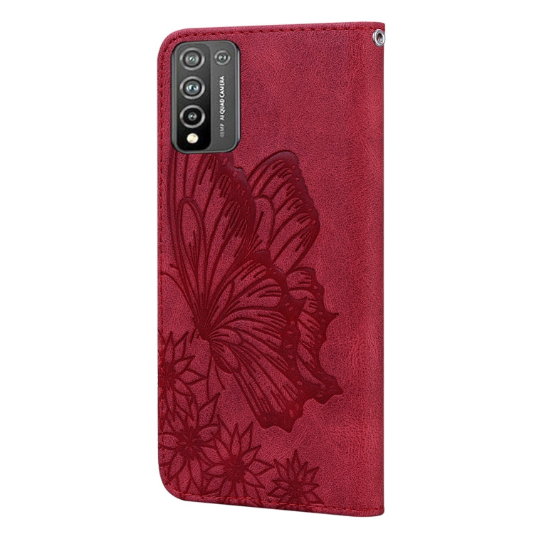 For Huawei Honor 10X Lite Retro Skin Feel Butterflies Embossing Horizontal Flip Leather Case with Holder & Card Slots & Wallet